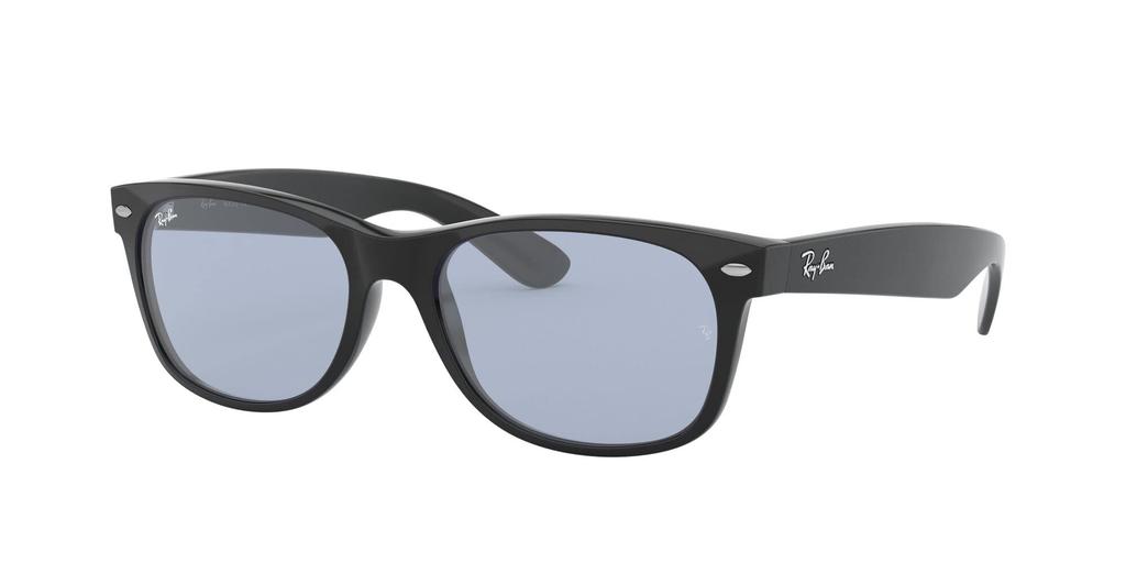 Ray-Ban RB2132F 601/64 55 Солнцезащитные очки NEW WAYFARER - Черный / Сине-серый Низкая посадка на переносице