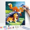 Disney Цифровой набор для масляной живописи лиса и гончая животное ручной DIY роспись для домашнего декора
