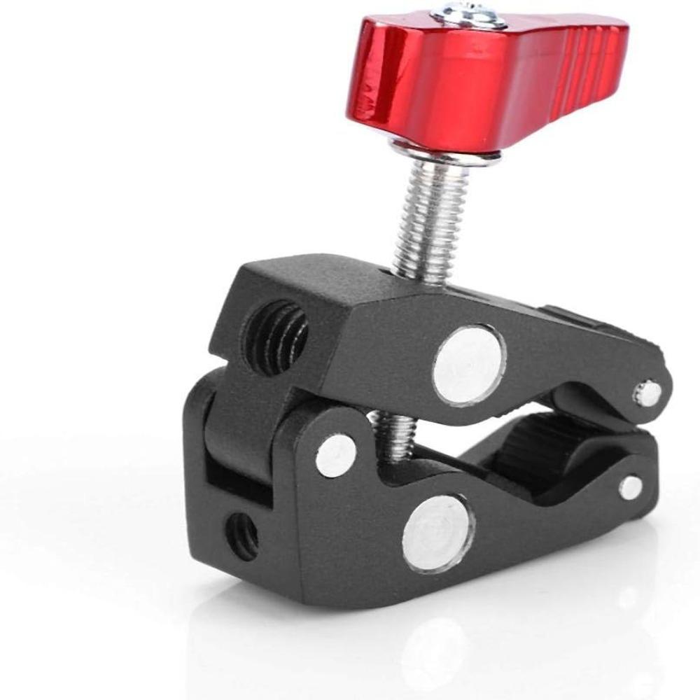 1pc 4kg Capacity Desk Clamp Clip 1/4" Thread Hole Crab Clamp Holder For Monitor Setup