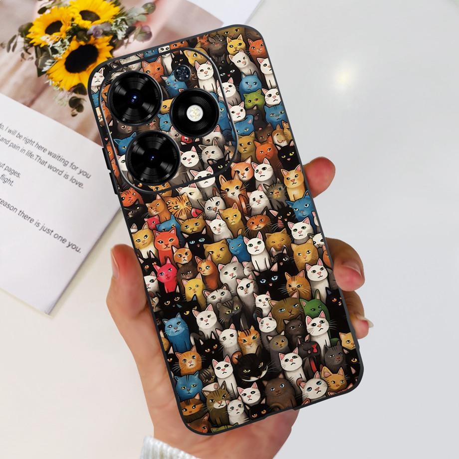 For Tecno Spark GO 2024 2023 2022 Case Soft TPU Silicone Clear Bumper Coque BG6 BF7n KG5 Fundas Marble Space Man Dragon Etui