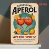 Винтажный металлический знак с логотипом Aperol Spritz для настенного декора    Итальянская брендовая табличка с культовым дизайном для домашнего бара, кафе, ресторана