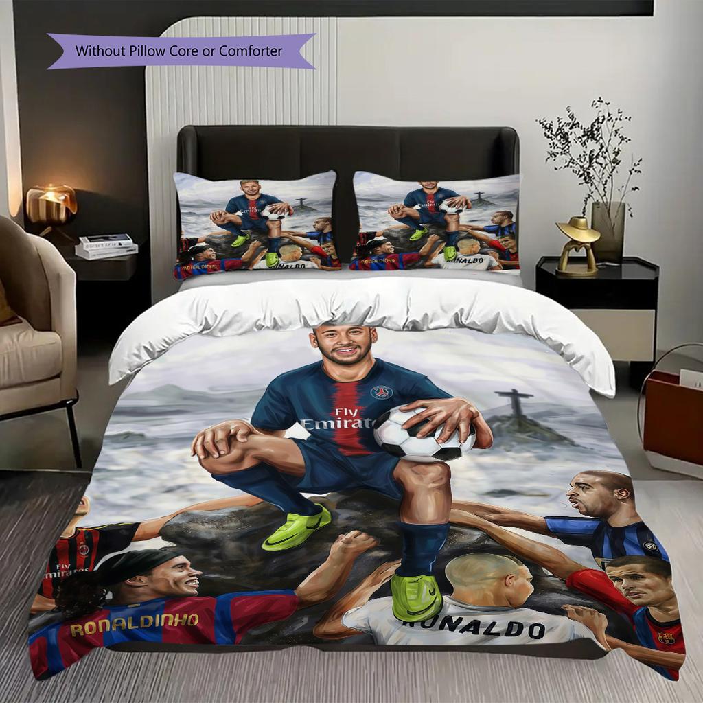 Lionel Messi Action Argentinas Star Player Bedding (1 * duvet cover + 2 * pillowcase, without core) 2D Flat Bedding set Christmas birthday gift