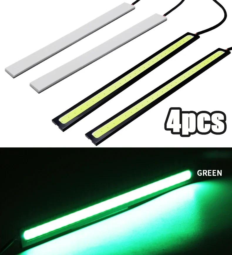 2/4 шт ультратонкие яркие светодиодные автомобильные дневные ходовые огни COB SuperBright с низким потреблением энергии автомобильные противотуманные фары DRL 12 В DRL лампы