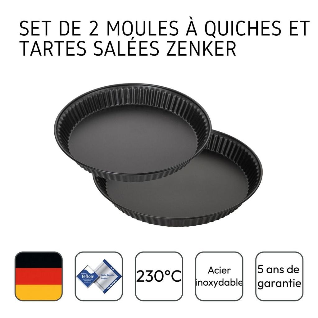 Set of 2 Tart or Quiche Molds of 28 Cm and 30 Cm Zenker Special Countries Ref. 9980050