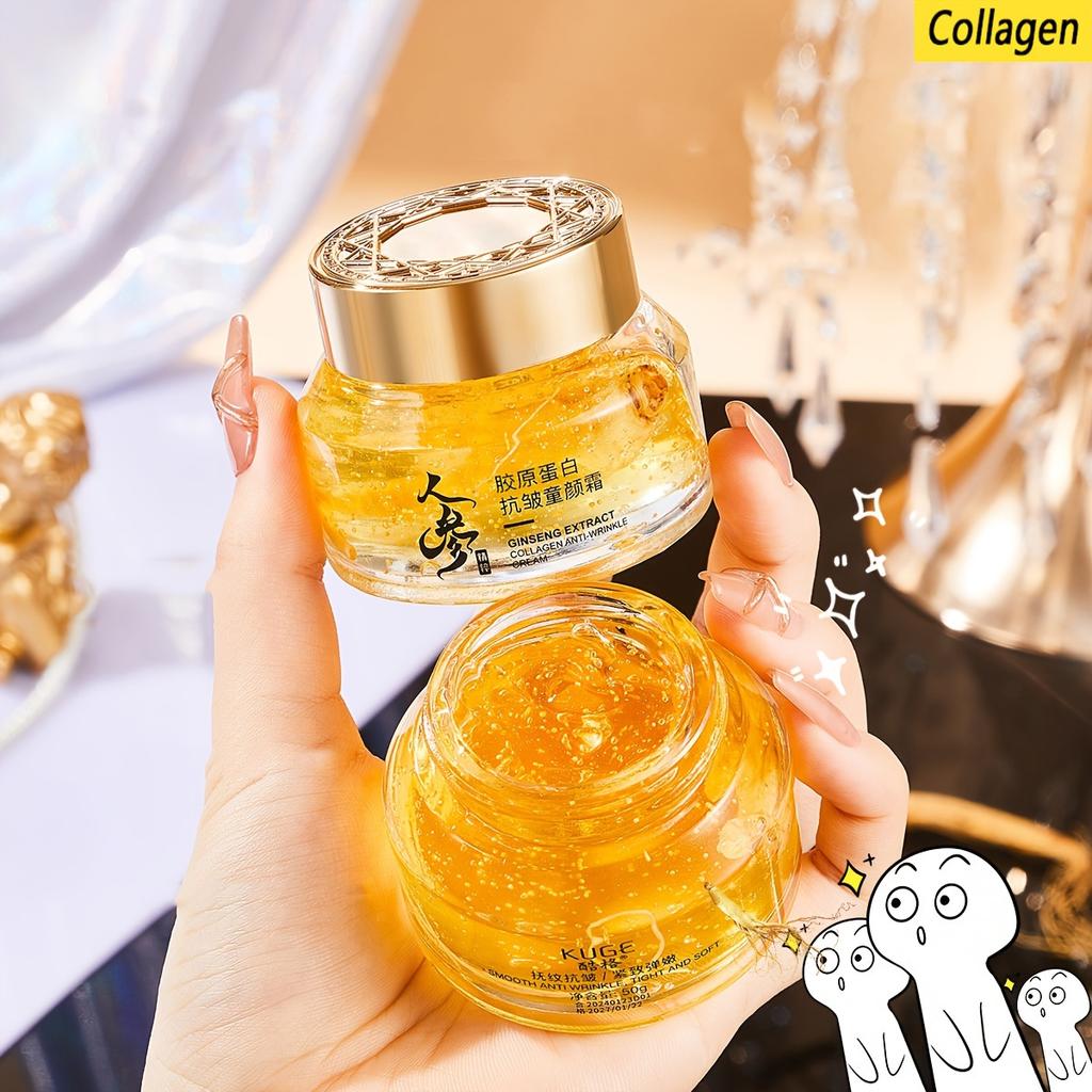 Collagen Ginseng Moisturizing Firming Cream, Rich In Collagen, Hydrating Without Drying, Firming Skin, Anti-Aging Skincare,Make Skin Younger-Looking