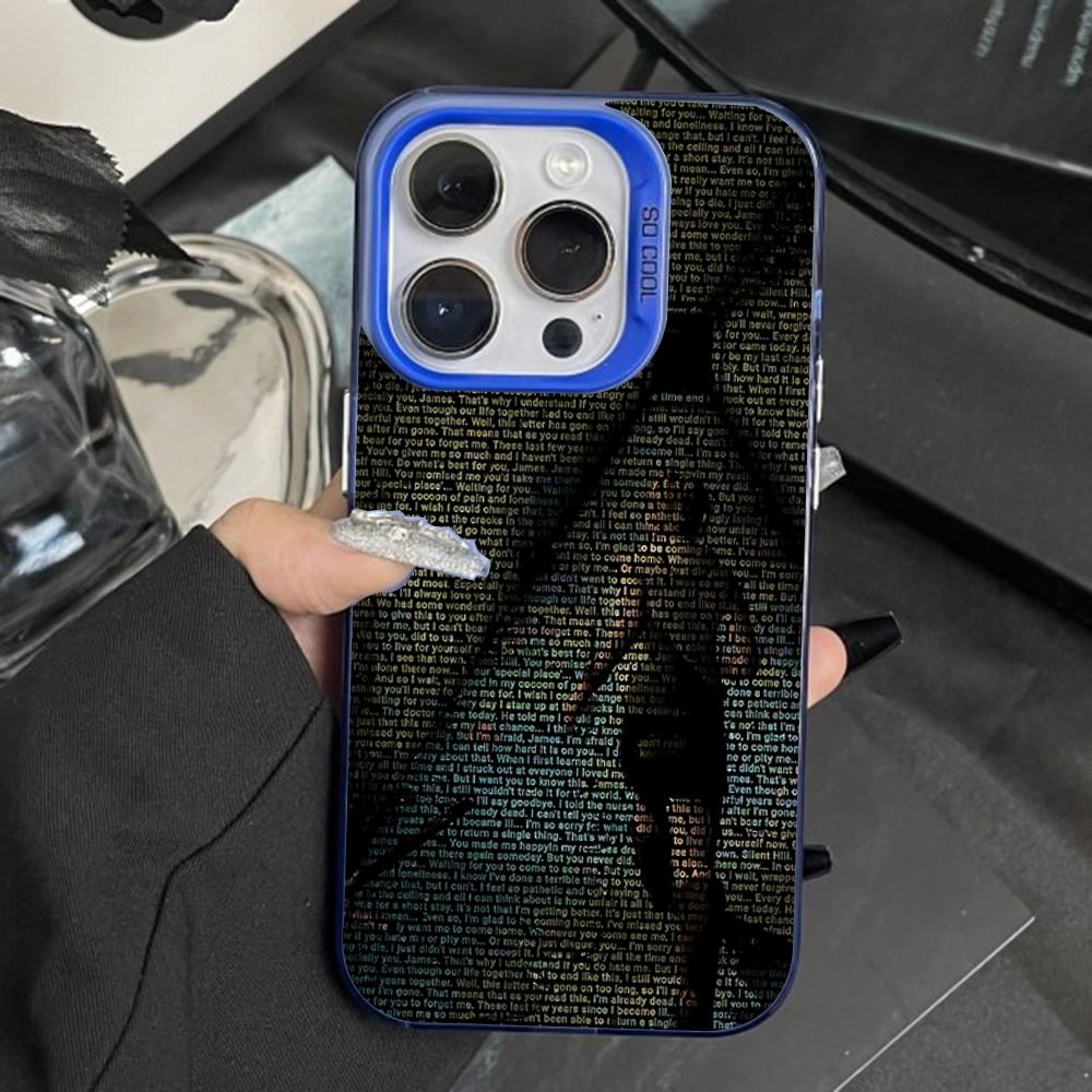 S-Silent Horror Hill Game Phone Case For iPhone 16,15,14,13,12,11,Pro,Max,Plus,Mini,XS,SE Anti Fall Blue Matte Hard Bumper