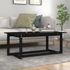 Coffee Table, Black, 110x55x45 Cm, Solid Pine Wood