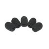 Microphone Sponge Windscreen for Lapel Microphones, Broadcasting, Set of 5, Black, 2.0cm Long