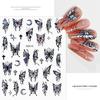Glitter Black Butterfly Nail Art Sticker Explosive Glitter Laser Back Glue Self-Adhesive Butterfly Nail Sticker Girl Nail Art Sticker
