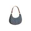 Celine Ava Silver Logo Print Fabric And Leather Trim Tote Bag Women Handbags Blue 193952FNM-05DS