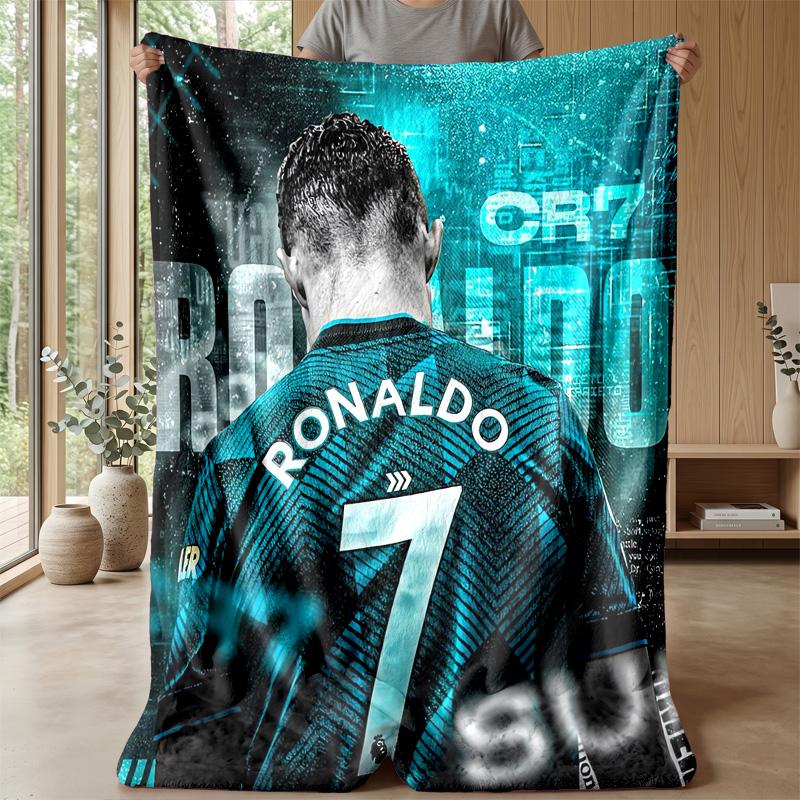 Cristiano Ronaldo Theme blanket Soft Flannel Blanket Plush Throw Blanket Cozy Sofa Bed Blanket for Home Decor
