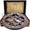 5 Inch Steampunk Gilbert Sundial Compass – Top Grade Handcrafted Brass Sundial In Wood Box with Equation Chart