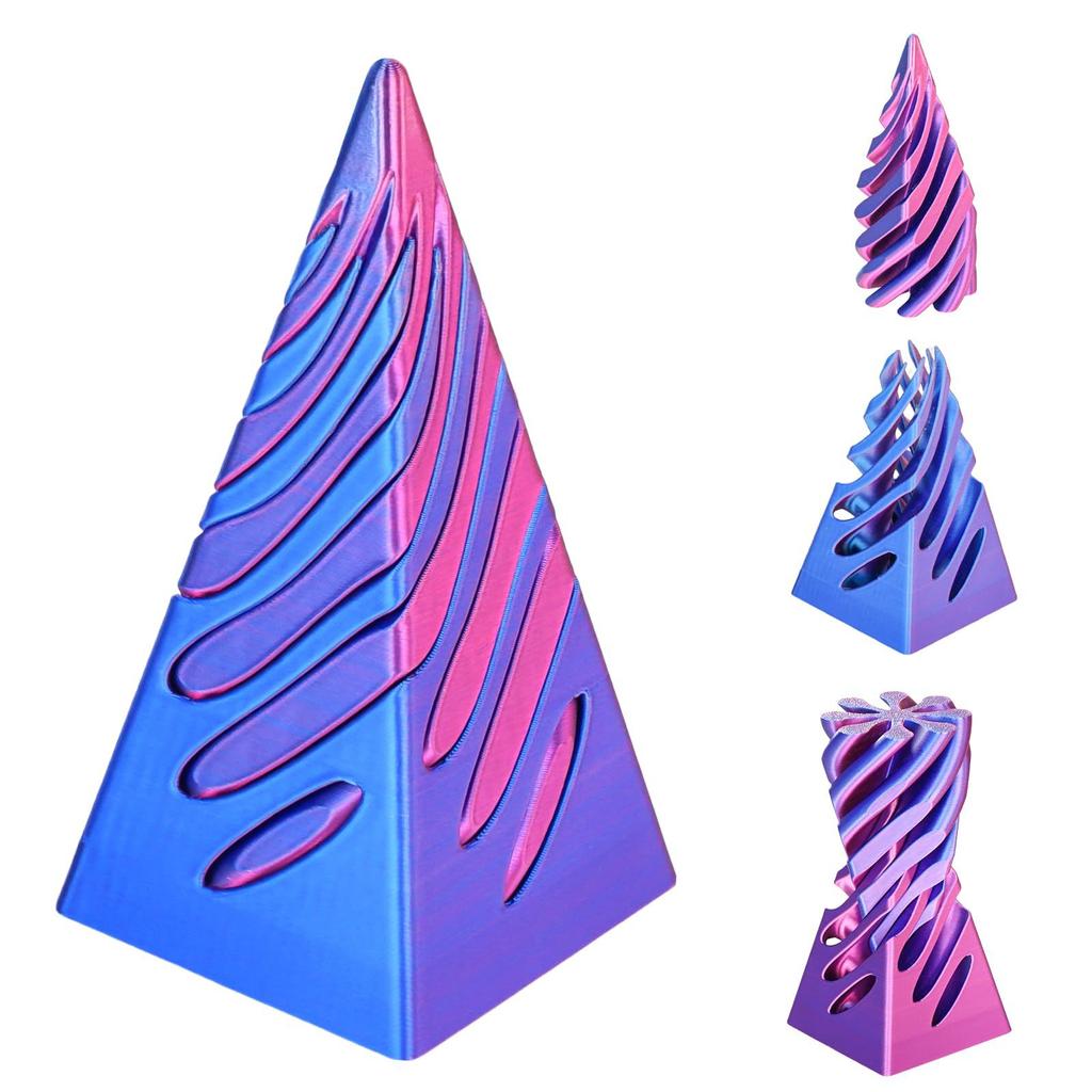 Игрушки 3D-печать Спиральный фиджет 11 см Игрушка-антистресс Вращающаяся трехмерная структура Кончик пальца Двухцветная