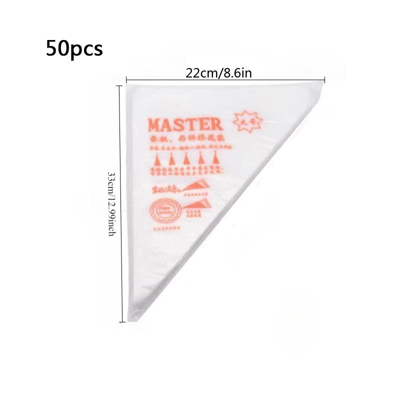 50 шт. Толстые одноразовые кондитерские мешки DIY Мешок для крема для украшения торта для помадки, глазури, кексов, печенья, товары для выпечки