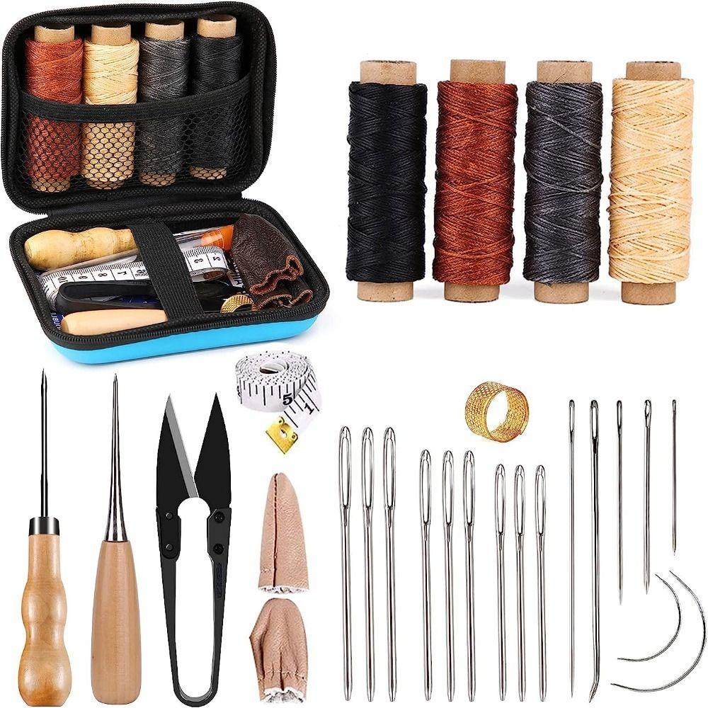 Hand Sewing Needles Leather Repair Kit Waxed Thread Sewing Kit for Hand Sewing