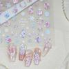 Cute Christmas Style Bow Colorful Snowflake Christmas Tree Nail Art Stickers Girly Nail Art Print Stickers Women Nail Decor Gift