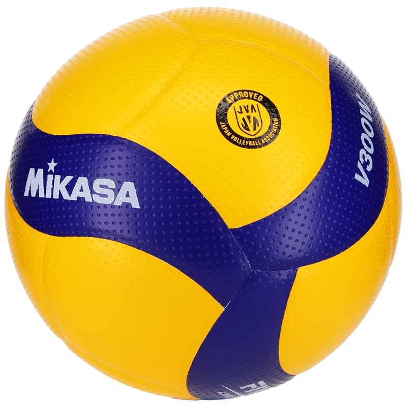 Mikasa Volleyball, Size 5, International Certified Ball, Approved, General/University/High School, Yellow/Blue, V300W, Recommended Internal Pressure
