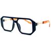 Cross mirror fashion double beam trend sunshade glasses European and American personality sunglasses women retro Internet celebrity flat glasses men