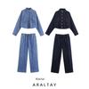 Araltay New Arrival Fashion Style Women's Clothing Denim Short Shirt Wide Leg Denim 1934231 1934232