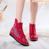 Ankle Boots for Women New Spring and Autumn Flat Bottom Cloth Shoes Ethnic Style Low Barrel Short Boots Embroidered Shoes Women