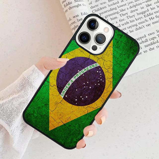 Бразилия Бразильский Флаг Арт Чехол для Телефона Обложка Для iPhone 17 Air 15 16 11 13 14 Pro Max 12 Plus Max Fundas