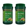 Vansaar Gut Relief Sugar Free Powder 200g X Pack of 2 | Ayurvedic Stomach Cleanser For Constipation Gas Bloating