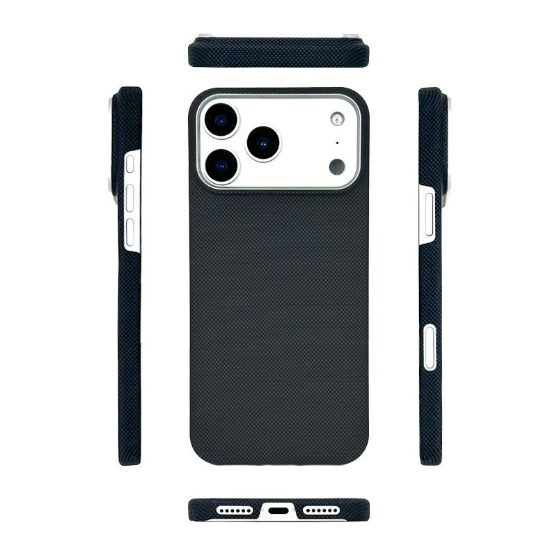 Ультратонкий настоящий чехол из арамидного волокна Kevlar Carbon Fiber для iPhone 17 Air Pro Max с магнитной зарядкой MagSafe, противоударная защитная крышка