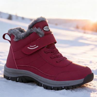 Ветрозащитные Теплые Снежные Ботинки для Женщин Ботинки до середины икры Толстая Плюшевая Подкладка Защита от Холода Снежные Дни Шоппинг Путешествия Зимние Активности