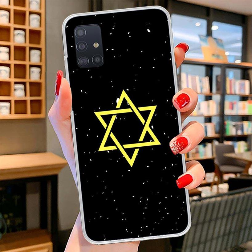 Чехол для телефона со звездой Давида для Samsung Galaxy A12 A22 A32 A52 A72 A02S Чехол для телефона Note 20 Ultra 10 S10 Plus A51 A