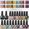 20pcs Nail Kit Nail Art Soak Off Gel Nail Polish Set Semi Permanent Gel Hybrid Varnish Base Top Matte Coat For Manicure
