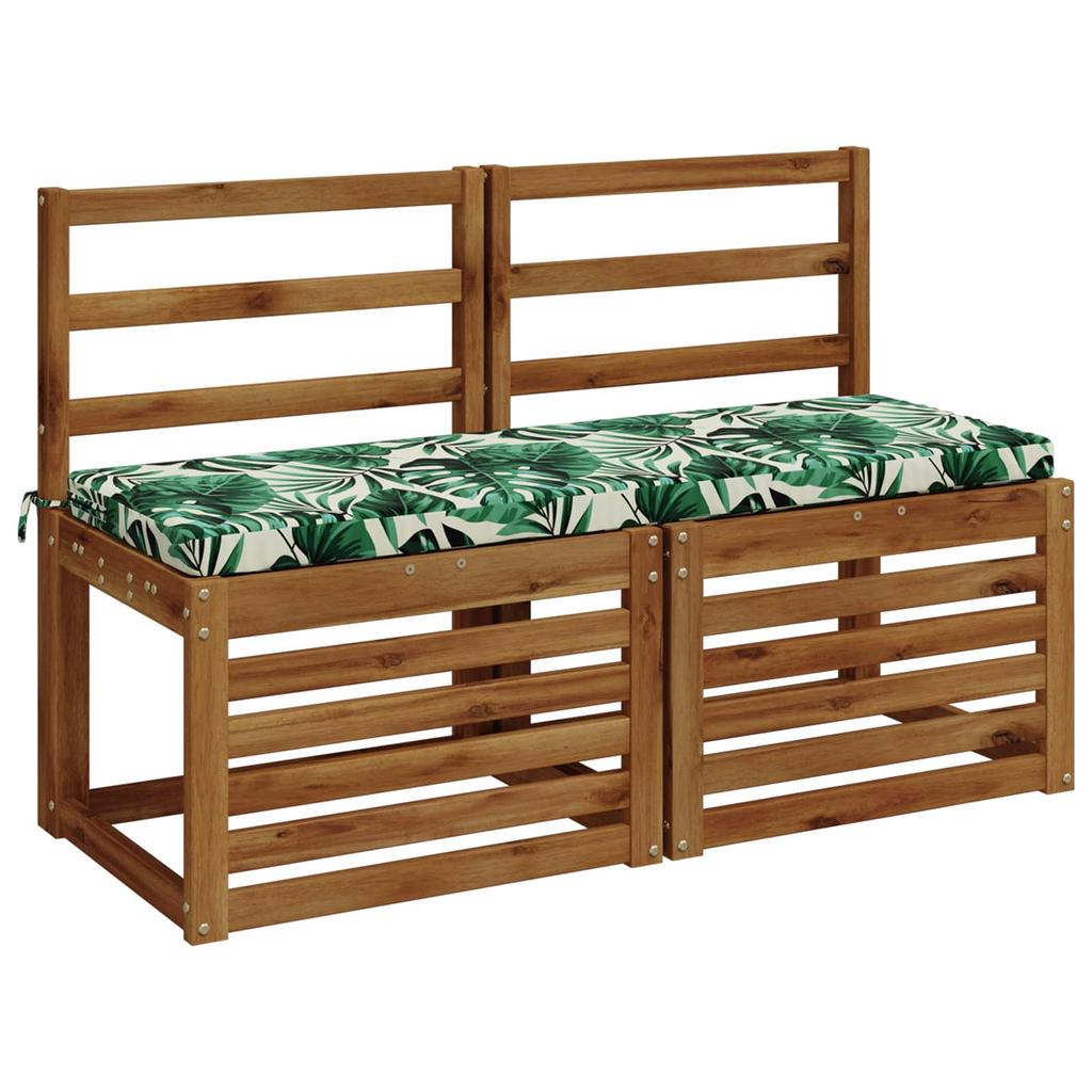 2 piece bench cushions SOEST 2 pcs. 100percent polyester leaf pattern