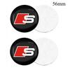 For  Audi TT Q3 Q5 Q7 Q8 B5 B6 B7 B8 B9 Q7 8P 8V 8L A3 A4 A5 A6 A7 A8 4pcs Car Wheel Center Hub Caps Sticker Emblem Accessories
