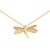 ANENJERY Zircon Dragonfly Necklace Ladies Elegant Clavicle Chain Korea Fashion Jewelry Gift