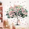 Настенная наклейка Цветочное дерево Бабочка Девочка для гостиной Спальни Фоновая стена Домашний декор