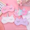 Cross-border Plush Eye Mask Cartoon Unicorn Blackout Eye Mask Rainbow-colored Furry Eye Mask Can Be