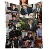 Patrick Dempsey Abstract Collage Throw Blanket Baby Large Shaggy decorative Blankets