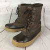 X Eddie Bauer Canada Leather Snow Boots 6 23.0 Brown Waterproo(USED)