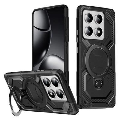 Для Xiaomi 14T Pro Poco X7 X6 C65 Redmi 14C 13C Note 14 13 Pro Чехол Soft Edge противоударный беспроводной зарядный кронштейн с вращением на 360 градусов Магнитная задняя крышка