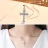 Religious Jewelry 925 Sterling Silver Cross Necklace Western Christian Jesus Religious Pendant Silver Jewelry