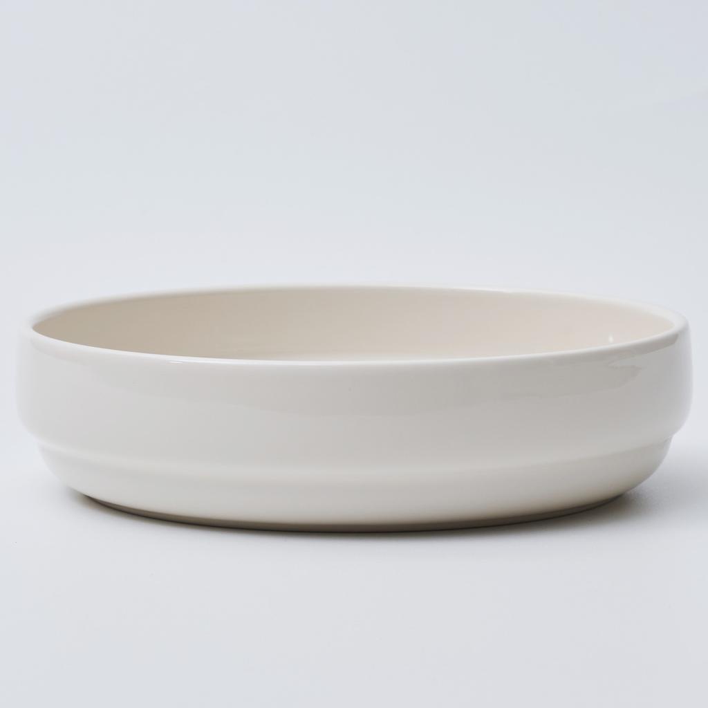 LASSIETTE NUBE Ceramic Large Low Bowl Dishwasher Safe Yellow, White