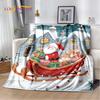 2025 Merry Christmas Tree Santa Claus,New Year Fairy Tale Gift Soft Plush Blanket,Flannel Throw Blanket for Living Room Bed Sofa