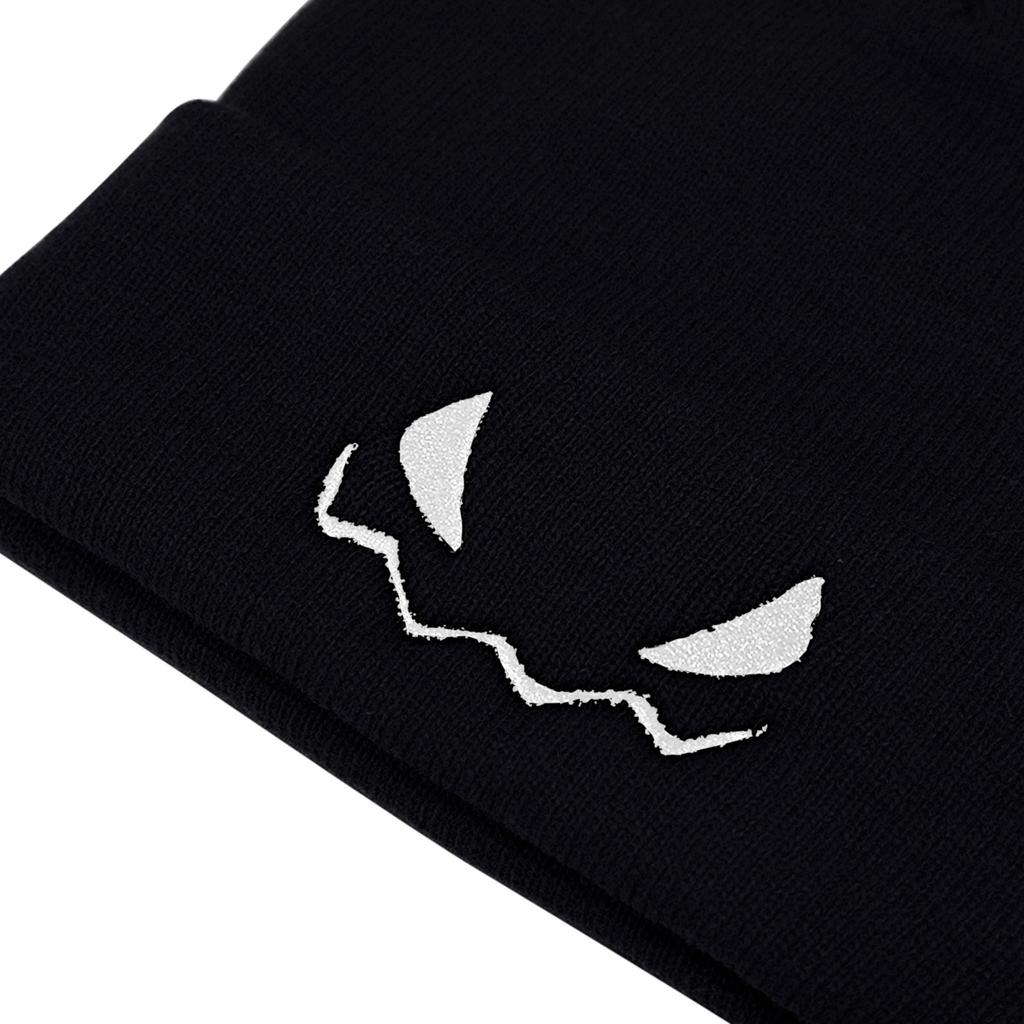 Men And Women Halloween Little Devil Embroidered Knitted Hats Funny Wool Pullover Hats