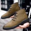 Fashion Winter Fur Warm Chelsea Men's Boots Fashion Brand Suede Vintage Ankle Boots Tendon Sole Wear Work Boots Outdoor Soft Sole Boots