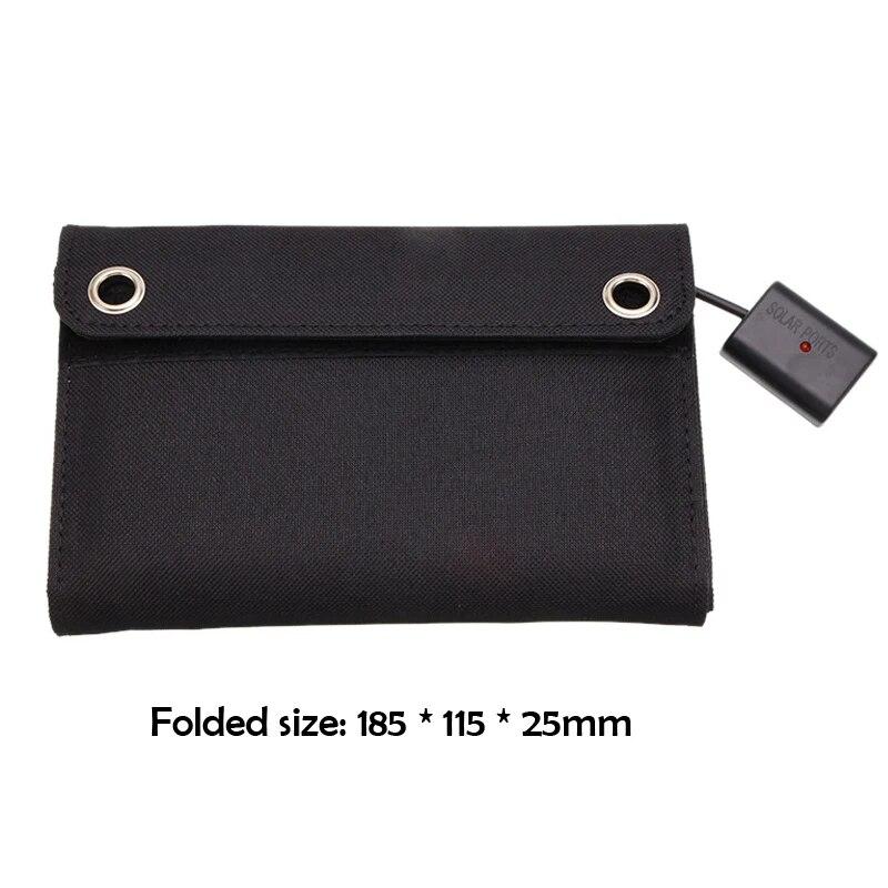 Портативное складное водонепроницаемое и пылезащитное зарядное устройство с солнечной панелью 15 Вт, USB-выходное устройство, уличный кемпер