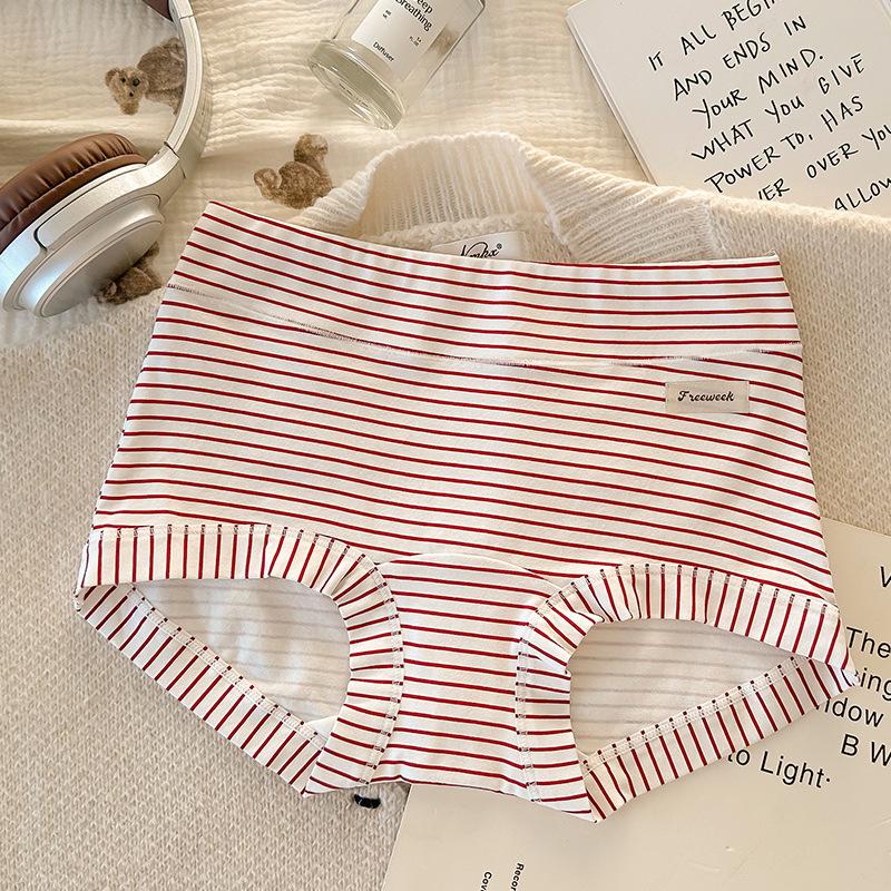 Девочки Весна и Осень Винтажные Хлопковые 10 Антибактериальные с Удлиненной Ластовицей Без Следов Полностью Закрывающие Бедра Трусы