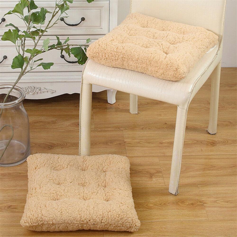 Подушка на стул, толстый кашемир, мягкая теплая студенческая, ресторанная, офисная, плюшевая подушка