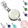 925 Sterling Silver Pendant Women Gemstone Handmade Jewelry Valentine's Day Gift Blue Green Purple Copper Turquoise Pearl Lapis Mother Of Pearl