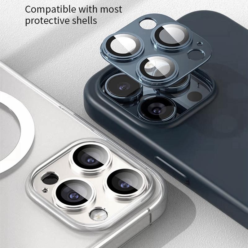 Металлический протектор камеры для iPhone 16 Pro Max 16Pro 16Plus15 1411/12/13Pro Max сплава чехол задняя линза закаленное стекло защитный колпачок