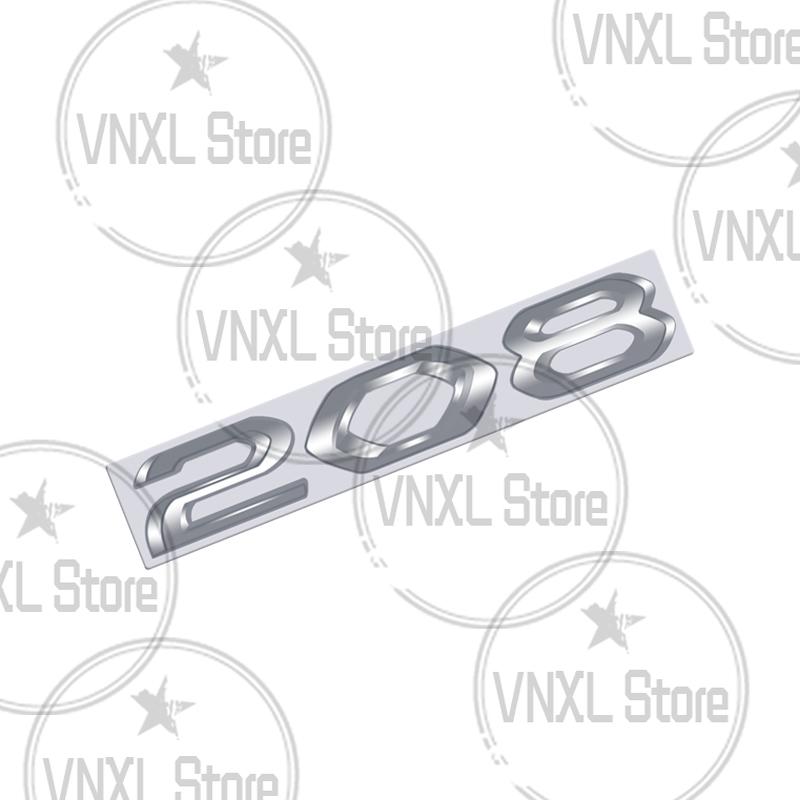 Car-Styling Per Peugeot 208 2008 508 5008 308 3008 408 4008 Lettere Cromo Argento Adesivi Metallici 3D Bagagliaio Auto Carrozzeria Decalcomanie Auto