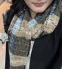 Versatile Warm Scarf Student Niche Winter Imitation Cashmere Shawl Fringed Galaxy Plaid Scarf Woman
